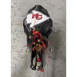 Kansas City Chiefs Cow Skull Home Decor OOAK farm decor football